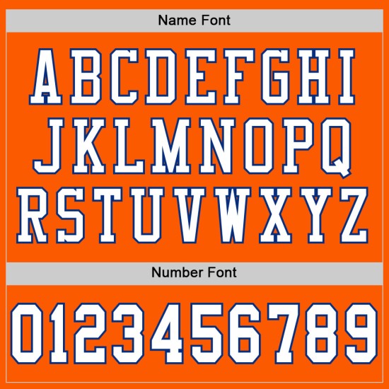 Custom Orange White-Royal Mesh Authentic Throwback Football Jersey